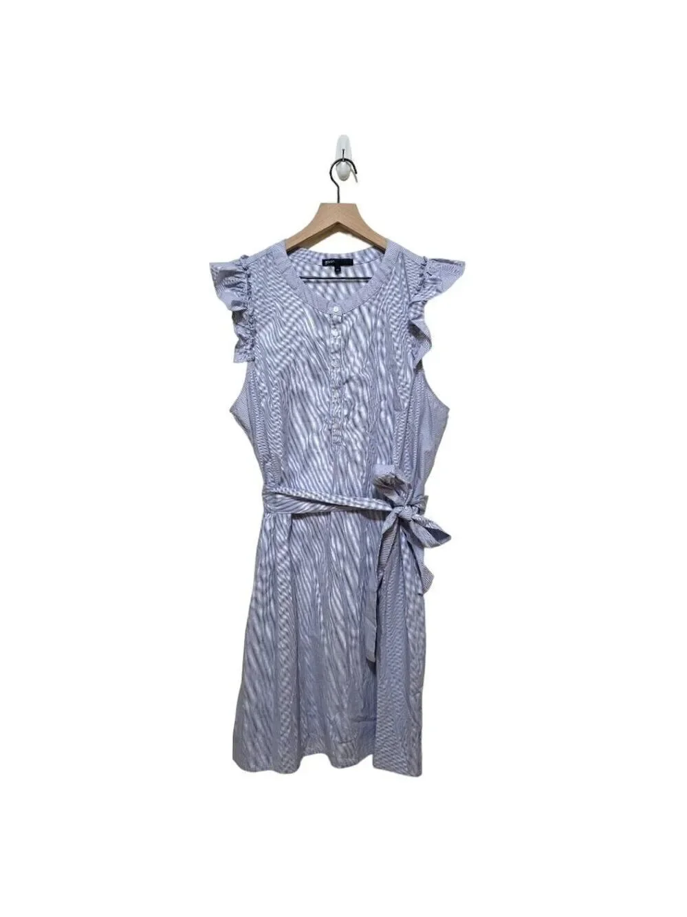 Gibson X Hi Sugarplum Flamenco Ruffle Tie Waist Striped Dress Sz XL